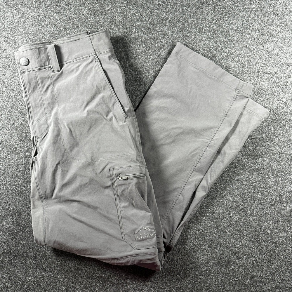 LL Bean Mens Vista Camp Zip-Off Convertible Hiking Pants Grey 31x30